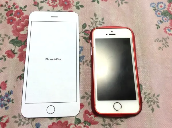 iPhone6PlusとiPhone5sとの比較