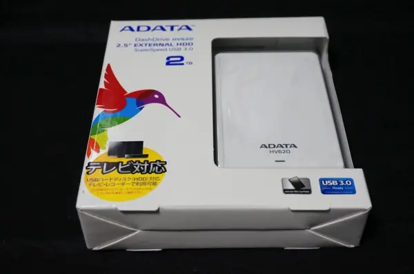 ADATA HV620のパッケージ