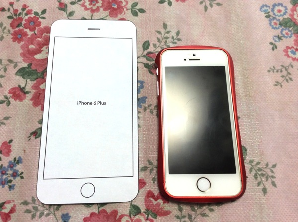 iPhone6PlusとiPhone5sとの比較